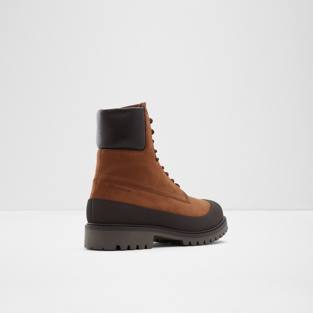 Férfi Aldo Careg Lace up boot Fűzős Csizma Barna | 309-JLHRUV