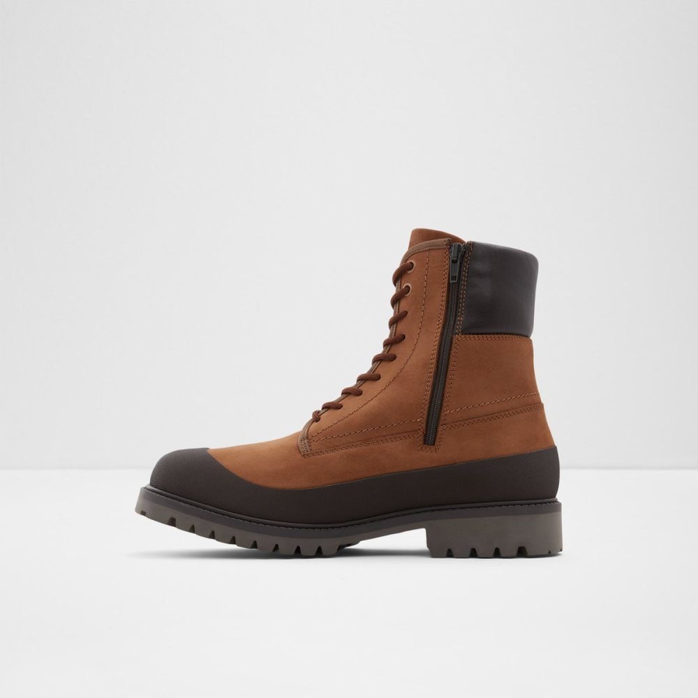 Férfi Aldo Careg Lace up boot Fűzős Csizma Barna | 309-JLHRUV