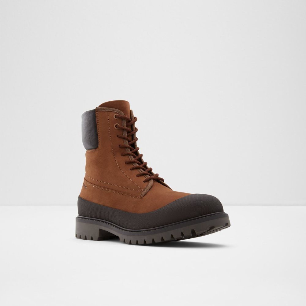 Férfi Aldo Careg Lace up boot Fűzős Csizma Barna | 309-JLHRUV