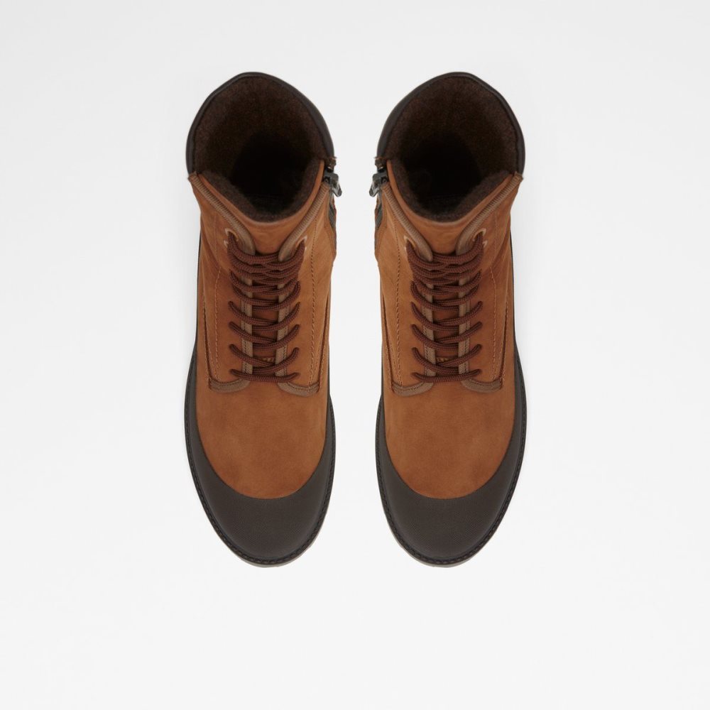 Férfi Aldo Careg Lace up boot Fűzős Csizma Barna | 309-JLHRUV