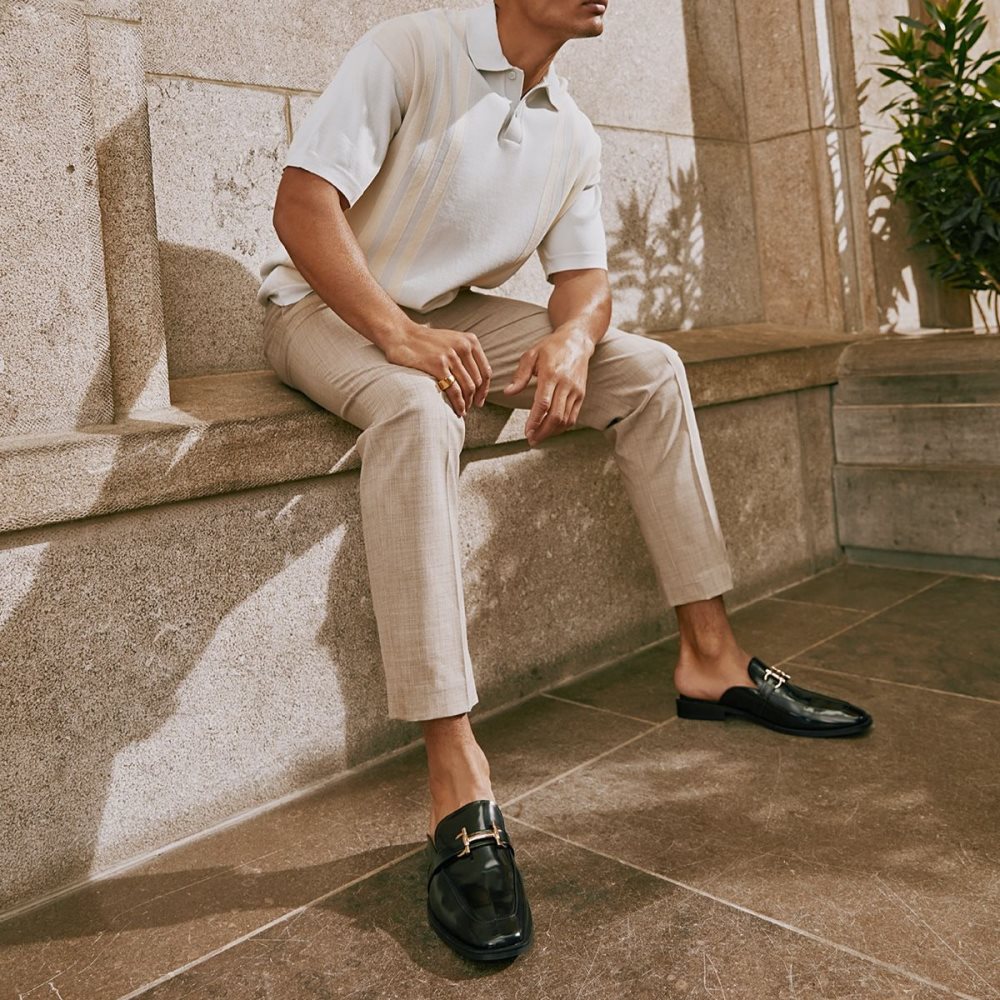 Férfi Aldo Daxing Mule Slip Ons Fekete | 904-UPTOEI