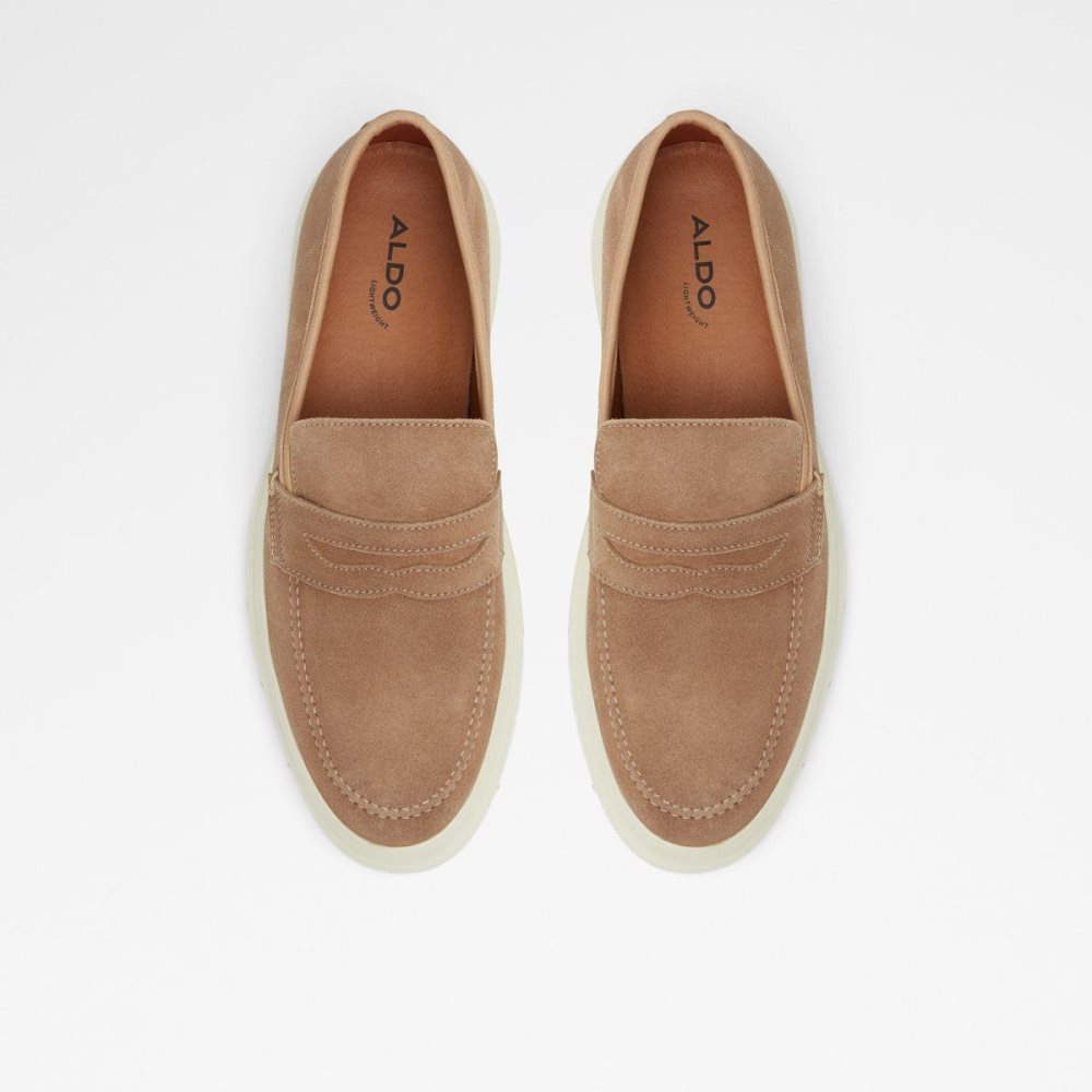 Férfi Aldo Droarien Loafer Slip Ons Barna | 123-KHUBMN
