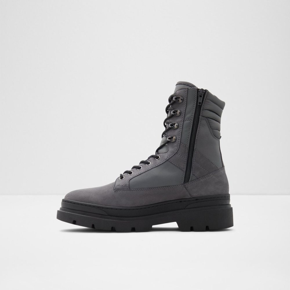 Férfi Aldo Field Lace-up boot - Lug sole Csizma Sötétszürke | 836-HTBICZ