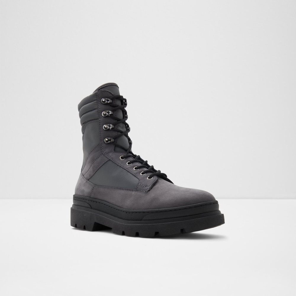 Férfi Aldo Field Lace-up boot - Lug sole Csizma Sötétszürke | 836-HTBICZ