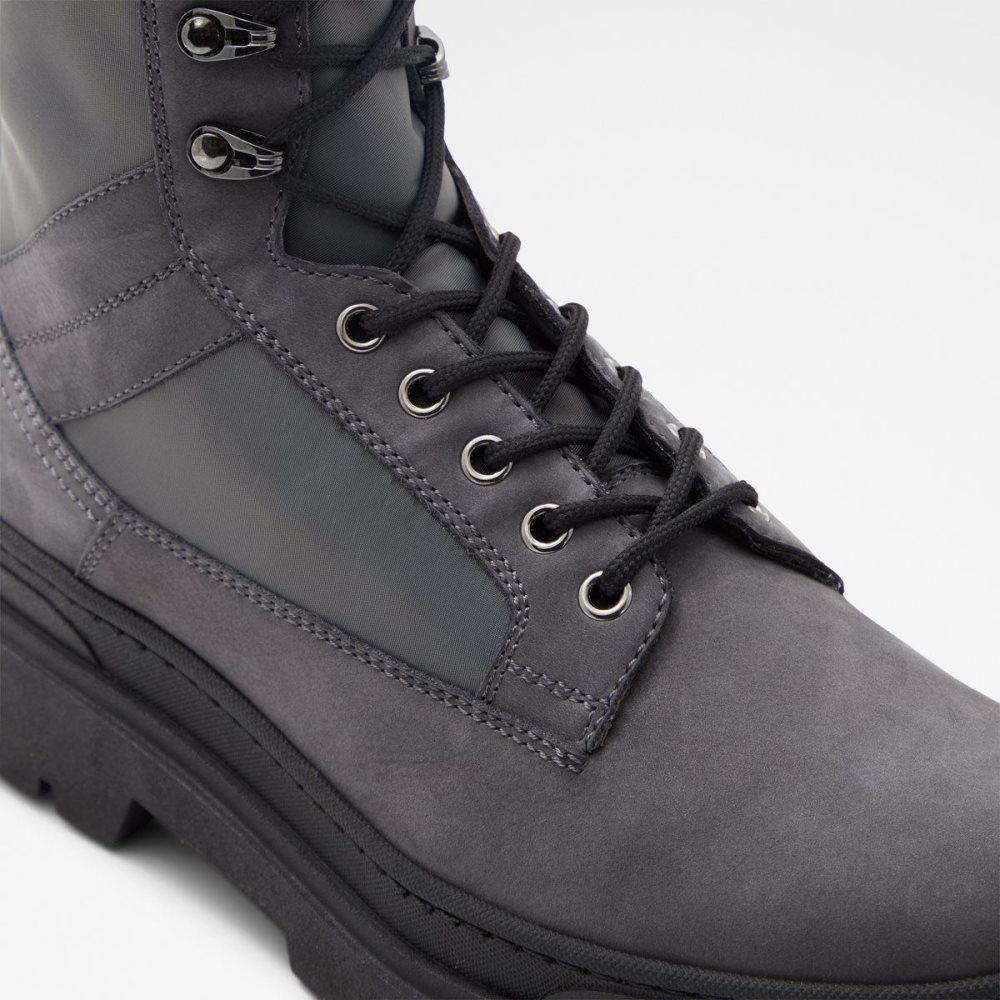 Férfi Aldo Field Lace-up boot - Lug sole Csizma Sötétszürke | 836-HTBICZ