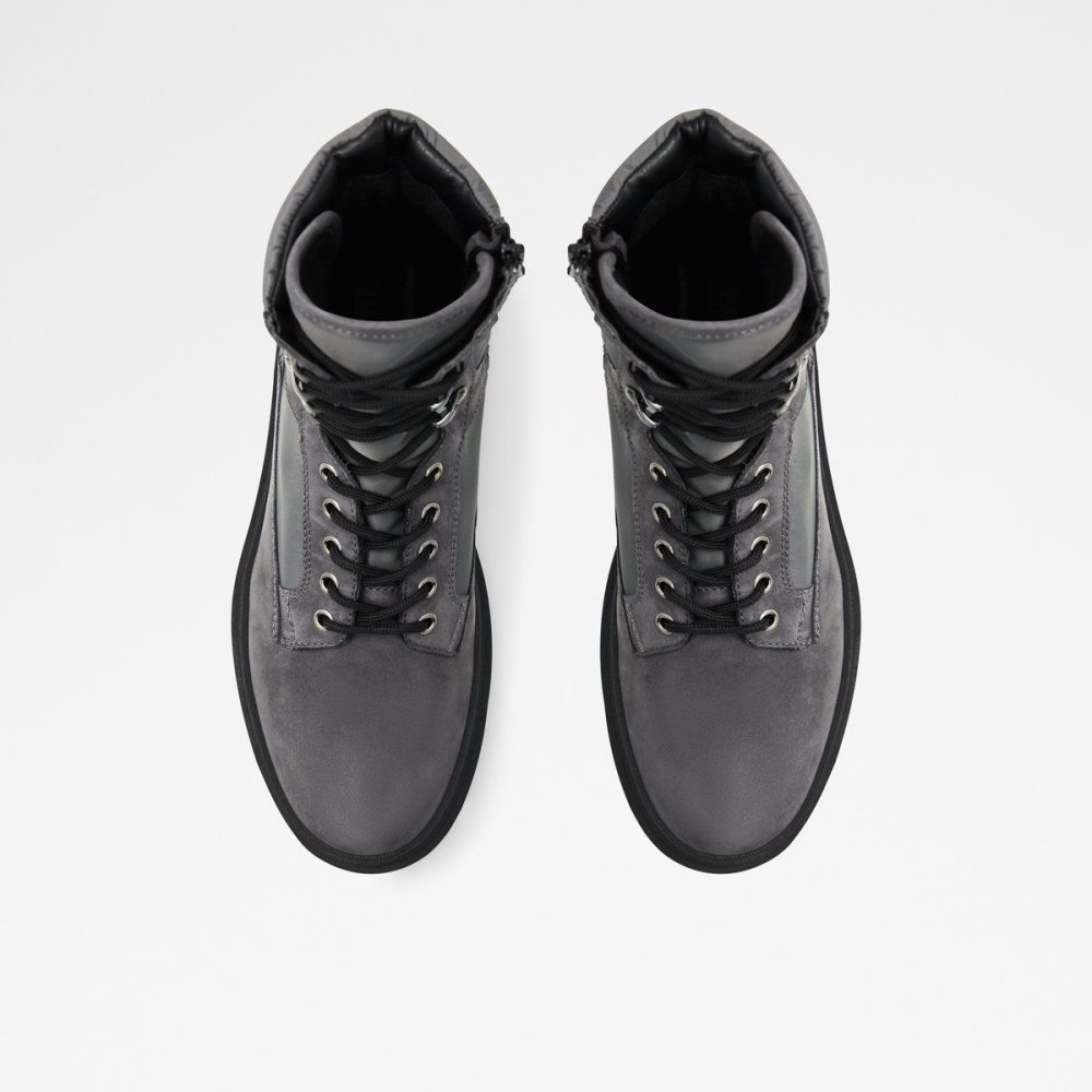 Férfi Aldo Field Lace-up boot - Lug sole Csizma Sötétszürke | 836-HTBICZ