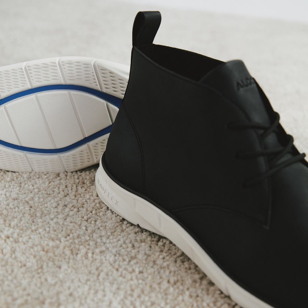 Férfi Aldo Namibi Lace up ankle boot Fűzős Csizma Fekete | 359-UVMSXQ