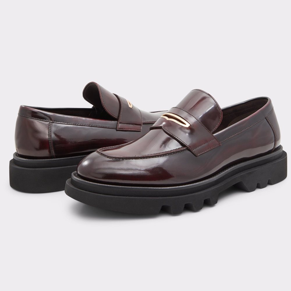 Férfi Aldo Pierre Loafer - Lug sole Slip Ons Piros | 178-GODHPM