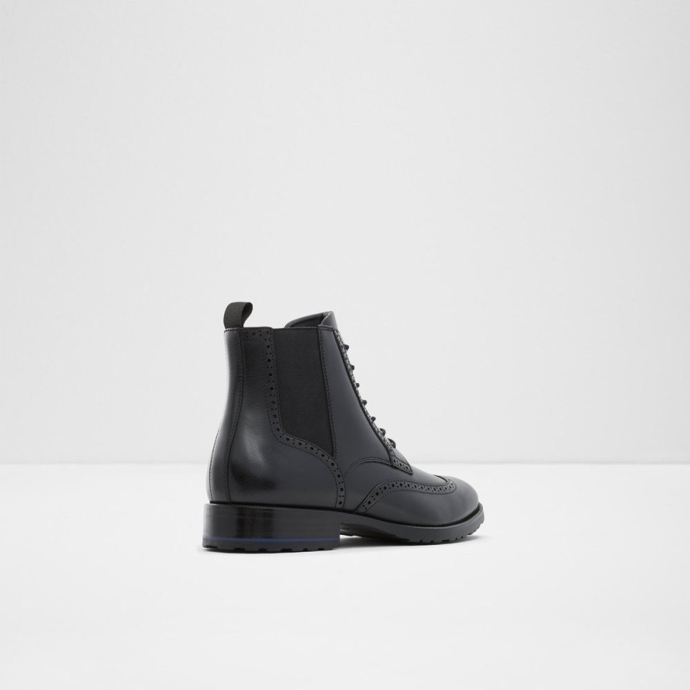 Férfi Aldo Salinger Lace up boot Fűzős Csizma Fekete | 518-MEFKCB