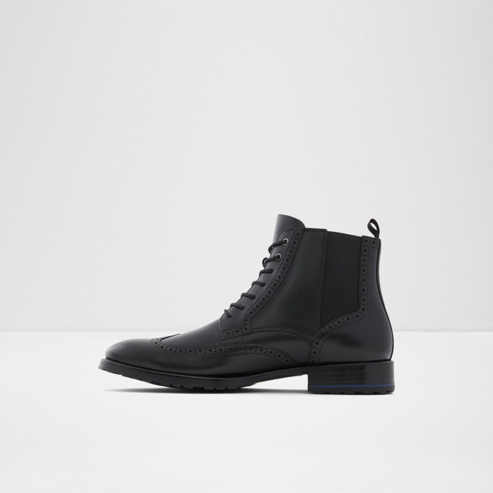 Férfi Aldo Salinger Lace up boot Fűzős Csizma Fekete | 518-MEFKCB