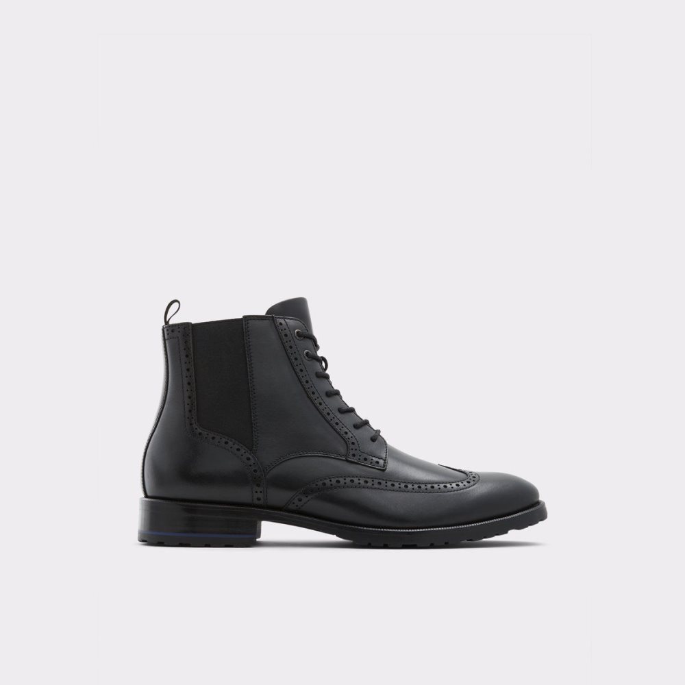Férfi Aldo Salinger Lace up boot Fűzős Csizma Fekete | 518-MEFKCB