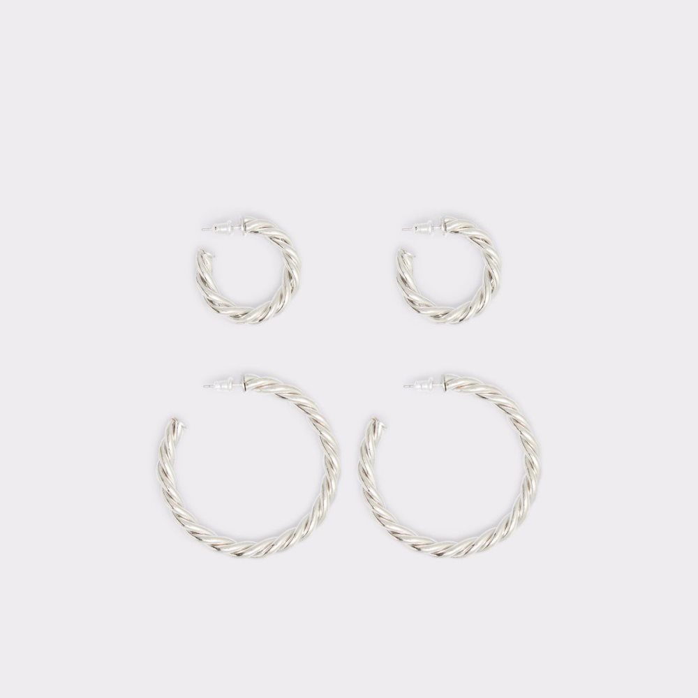 Női Aldo Aderima Hoop earrings Fülbevalók Titán | 431-VLPKSU