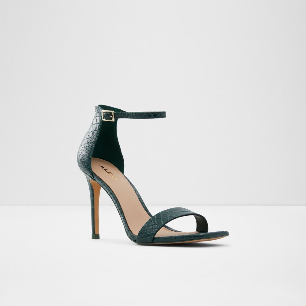 Női Aldo Afendaven High heel sandal - Stiletto heel Szandál Sötétzöld | 693-EBGTCX
