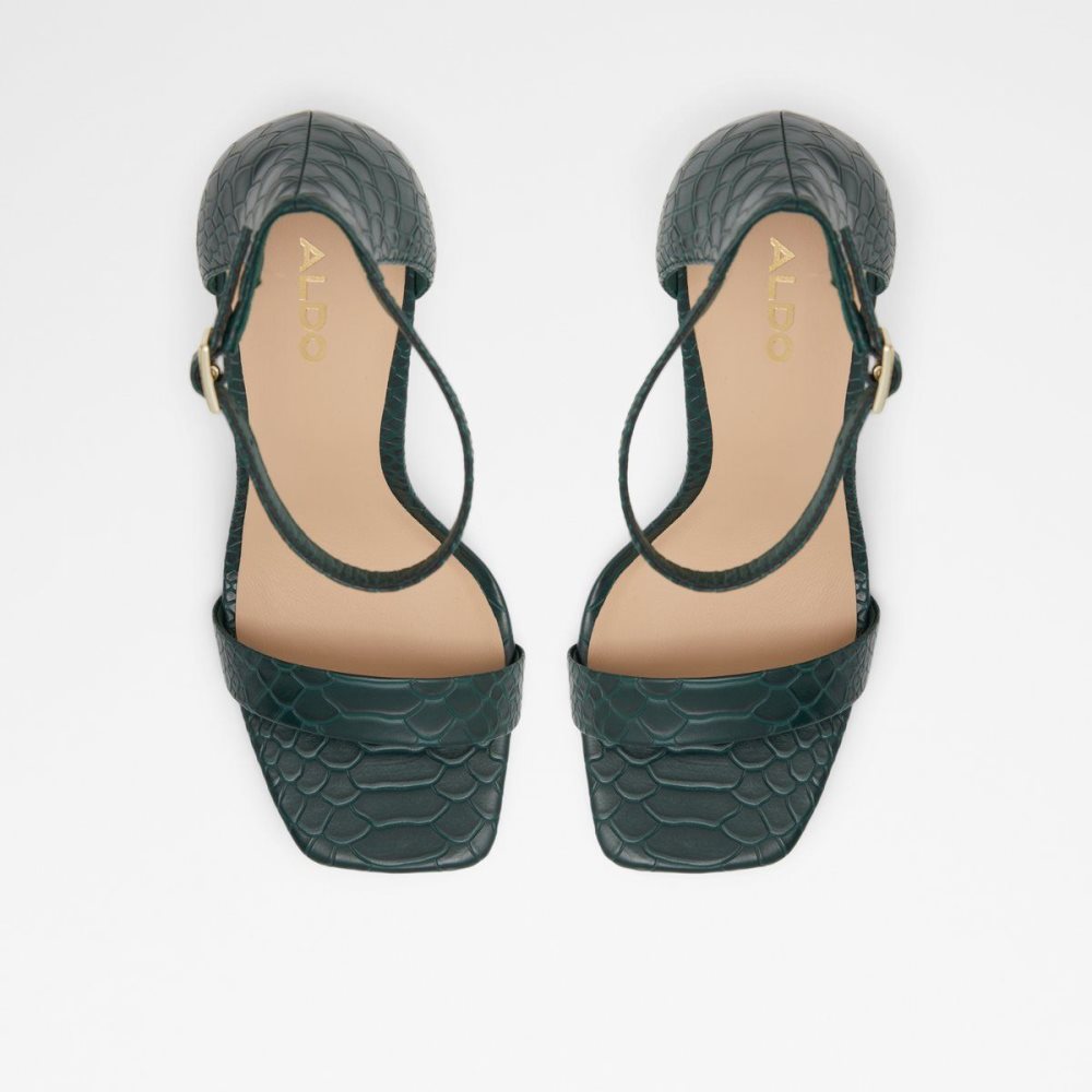 Női Aldo Afendaven High heel sandal - Stiletto heel Szandál Sötétzöld | 693-EBGTCX