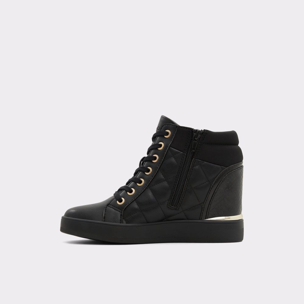 Női Aldo Ailannah High top sneaker - Wedge heel Sportcipő Fekete | 749-LZUTEQ