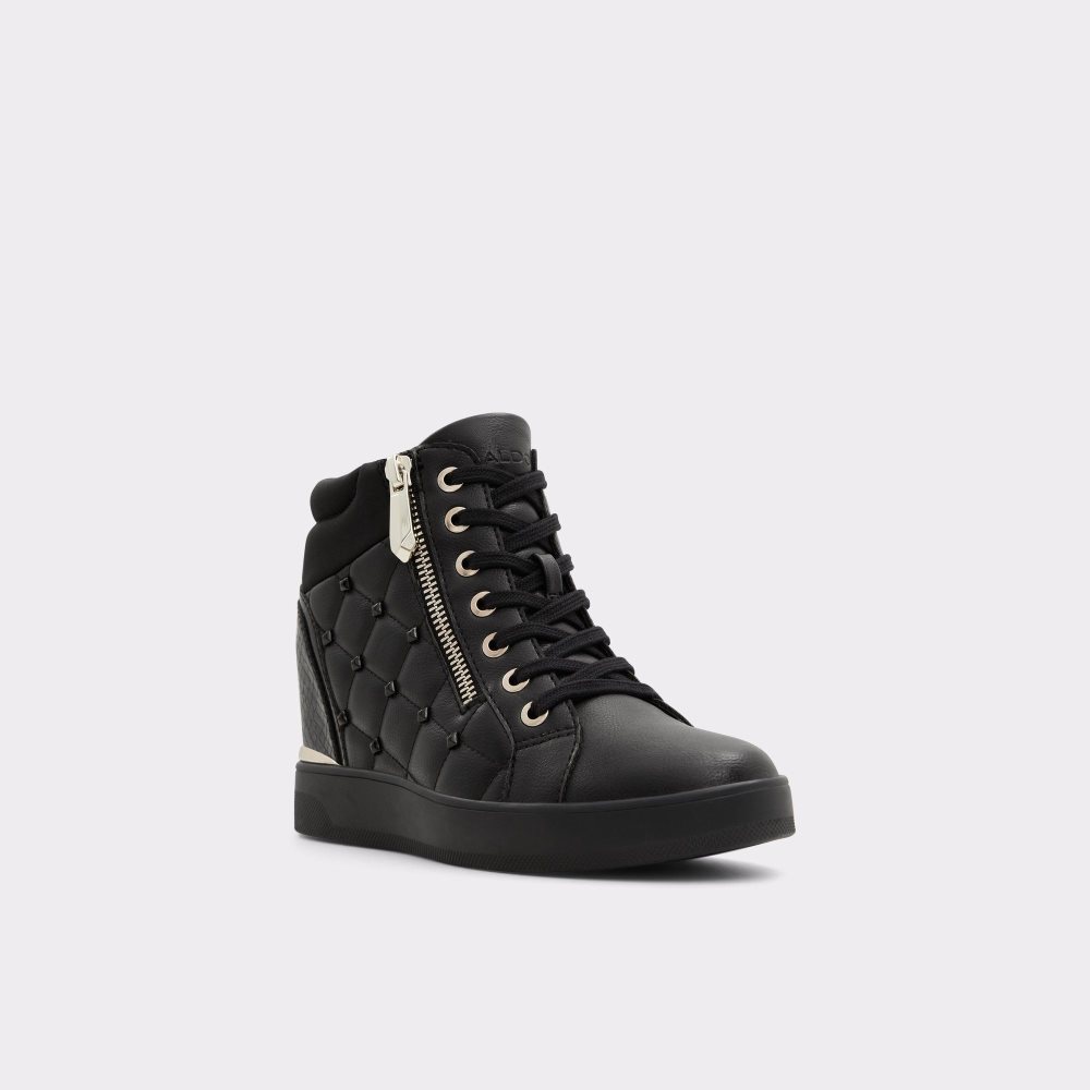 Női Aldo Ailannah High top sneaker - Wedge heel Sportcipő Fekete | 749-LZUTEQ
