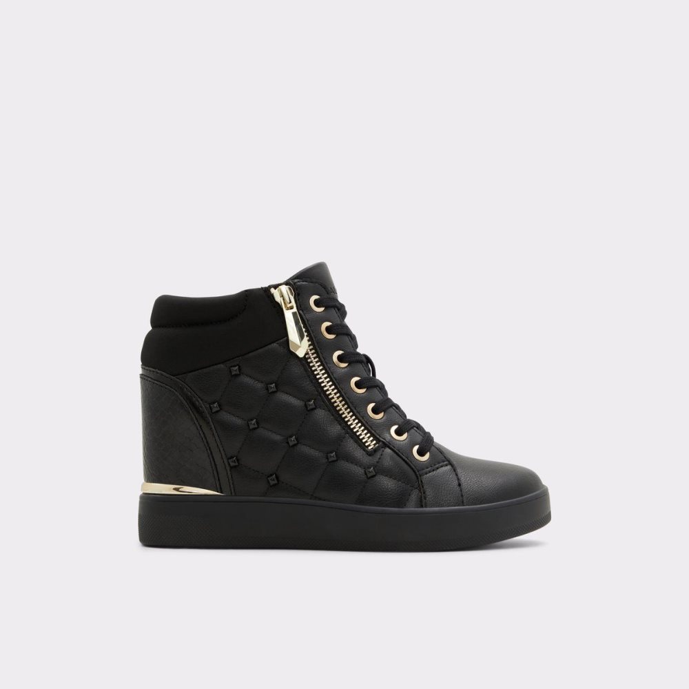 Női Aldo Ailannah High top sneaker - Wedge heel Sportcipő Fekete | 749-LZUTEQ