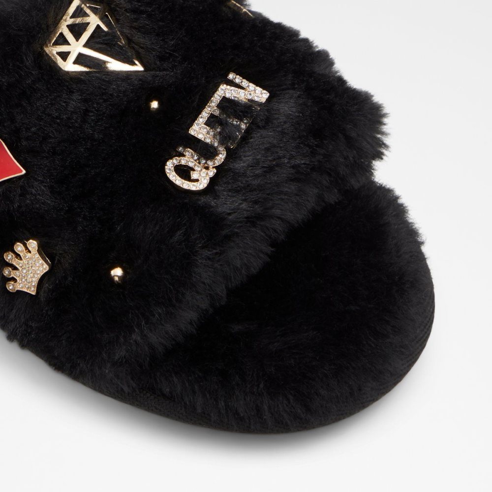 Női Aldo Alegrete Slippers Papucs Fekete Arany | 816-SNPUQM
