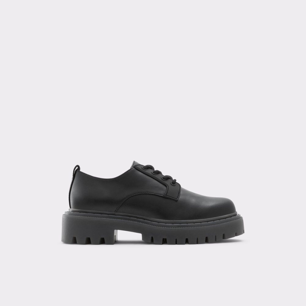 Női Aldo Alexisse Oxford shoe - Lug sole Balerina Cipő Fekete | 694-BKYMUV