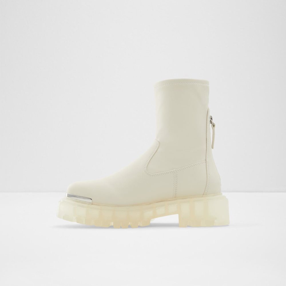 Női Aldo Alima Ankle boot - Lug sole Bokacsizma Fehér | 564-XFKOCD