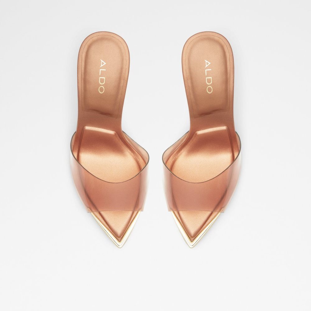 Női Aldo Annabrilden High heel sandal - Stiletto heel Magassarkú Sötétbézs | 052-TMQHUL