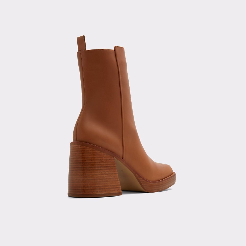 Női Aldo Benrubin Ankle boot - Block heel Bokacsizma Barna | 847-BCMWUV