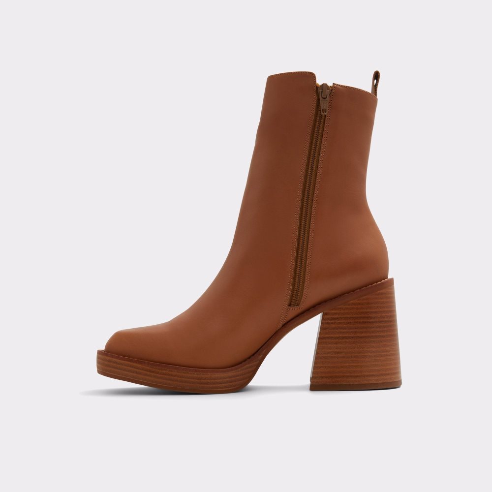 Női Aldo Benrubin Ankle boot - Block heel Bokacsizma Barna | 847-BCMWUV