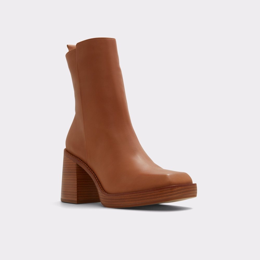 Női Aldo Benrubin Ankle boot - Block heel Bokacsizma Barna | 847-BCMWUV