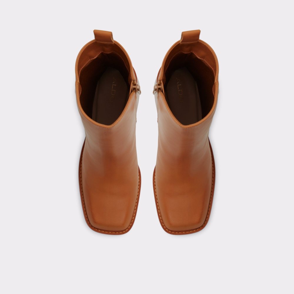 Női Aldo Benrubin Ankle boot - Block heel Bokacsizma Barna | 847-BCMWUV
