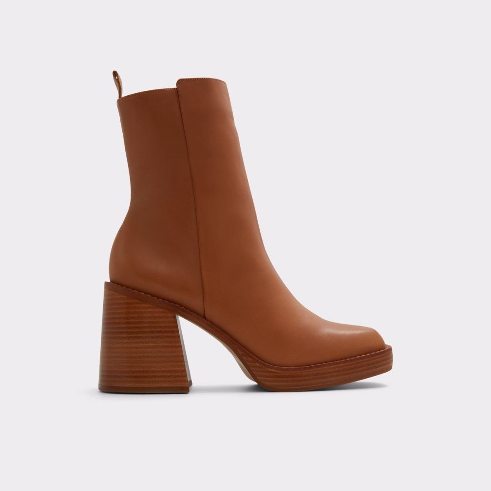Női Aldo Benrubin Ankle boot - Block heel Bokacsizma Barna | 847-BCMWUV