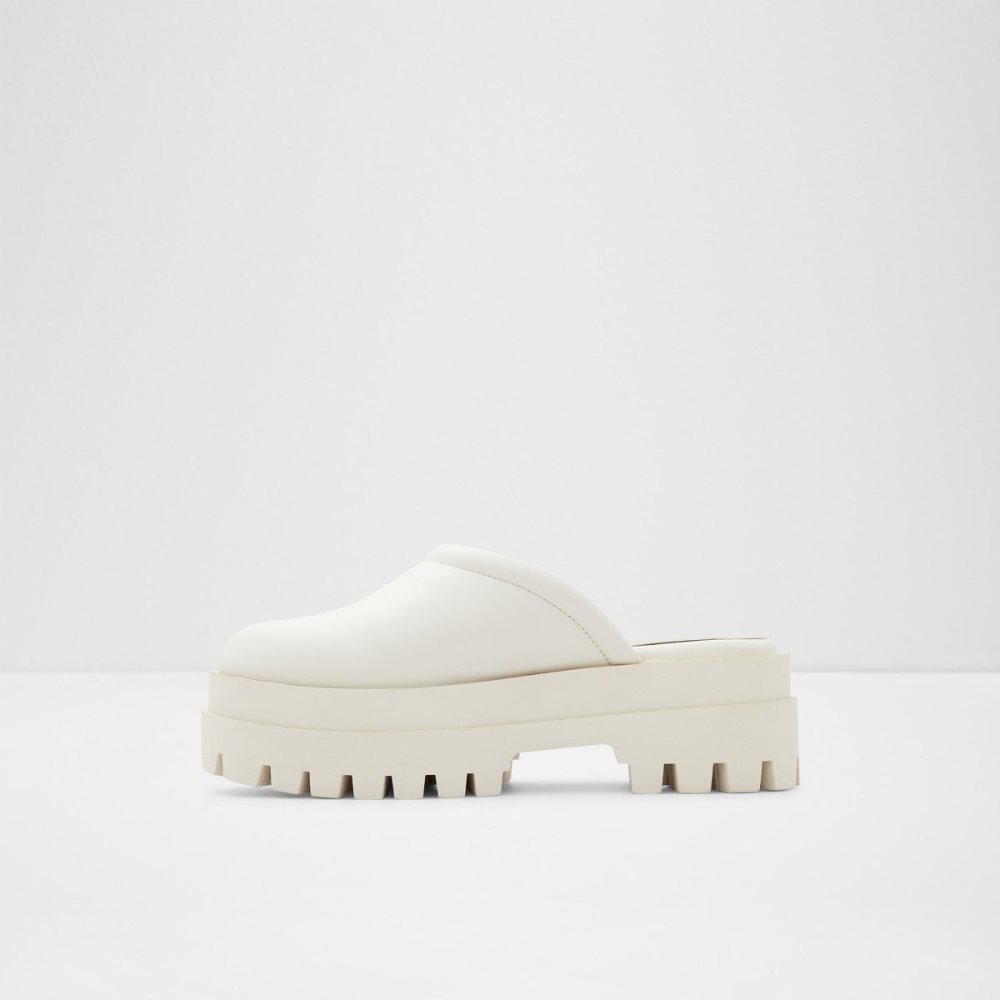 Női Aldo Biglease Platform Mule - Lug sole Loafers Fehér | 279-TXAJIH
