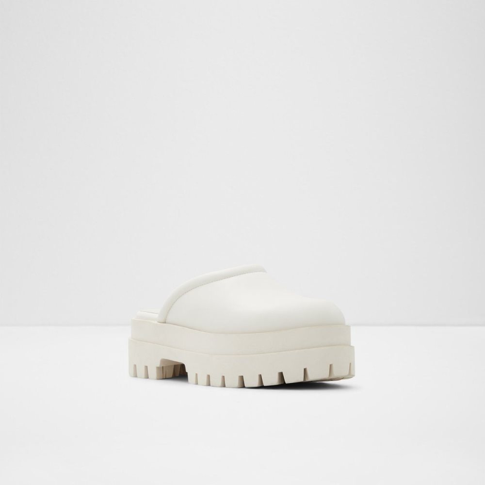 Női Aldo Biglease Platform Mule - Lug sole Loafers Fehér | 279-TXAJIH