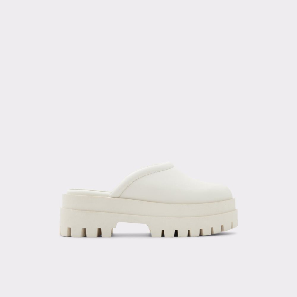 Női Aldo Biglease Platform Mule - Lug sole Loafers Fehér | 279-TXAJIH