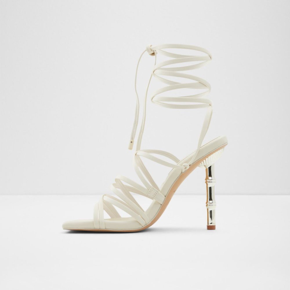 Női Aldo Bodisse Strappy heeled sandal - Stiletto heel Magassarkú Fehér | 489-RHTENW