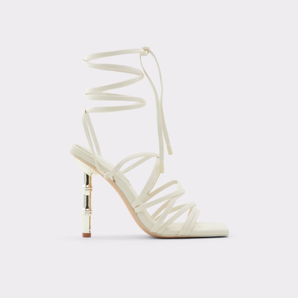 Női Aldo Bodisse Strappy heeled sandal - Stiletto heel Magassarkú Fehér | 489-RHTENW