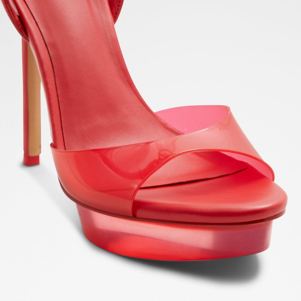 Női Aldo Bossis Heeled sandal - Stiletto heel Platform Cipő Piros | 617-PIZAYS