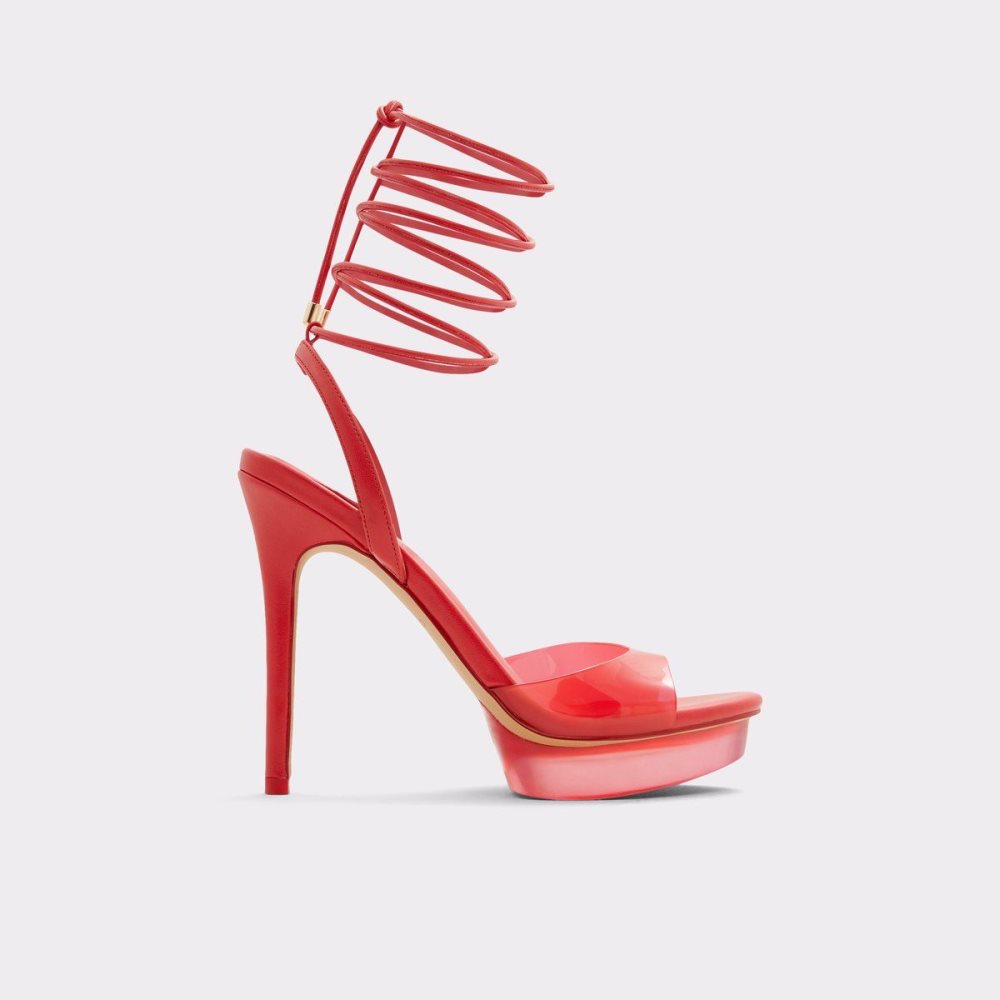 Női Aldo Bossis Heeled sandal - Stiletto heel Platform Cipő Piros | 617-PIZAYS