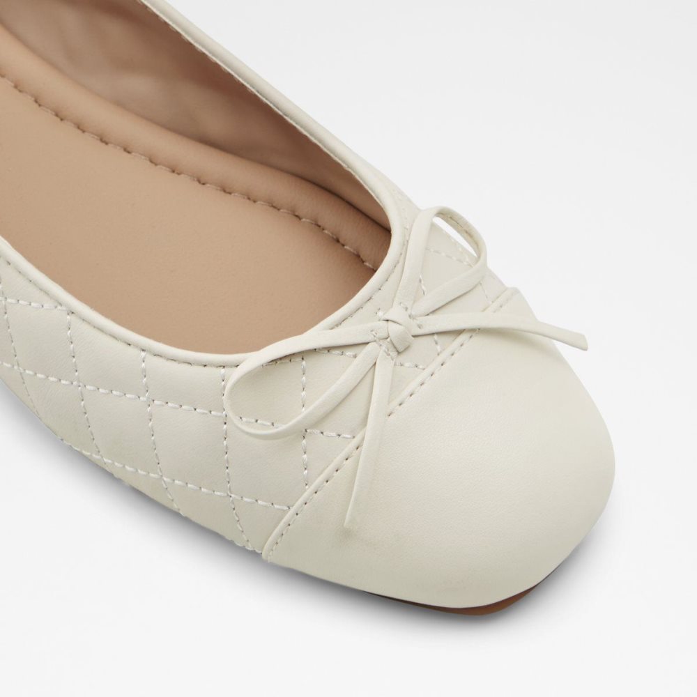 Női Aldo Braylynn Ballerina Balerina Cipő Fehér | 394-CDJZBV