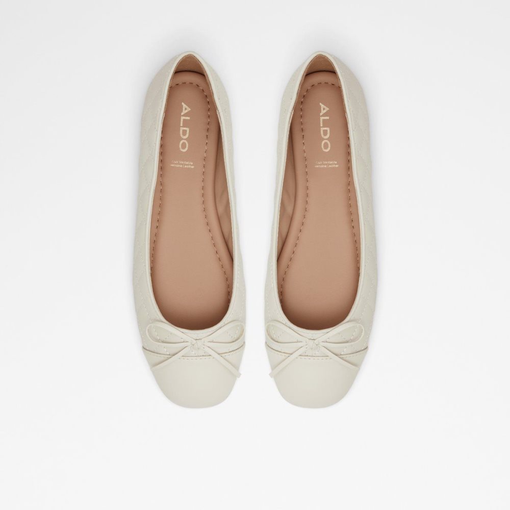 Női Aldo Braylynn Ballerina Balerina Cipő Fehér | 394-CDJZBV