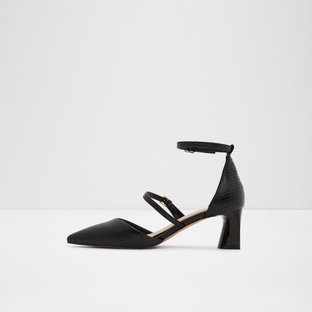 Női Aldo Collette Strappy heeled shoe Blokk Sarkú Cipő Fekete | 950-CATSJZ