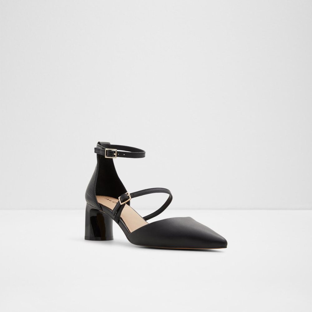 Női Aldo Collette Strappy heeled shoe Blokk Sarkú Cipő Fekete | 950-CATSJZ