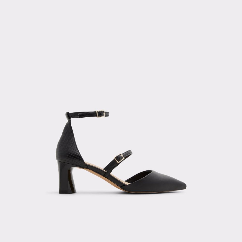 Női Aldo Collette Strappy heeled shoe Blokk Sarkú Cipő Fekete | 950-CATSJZ