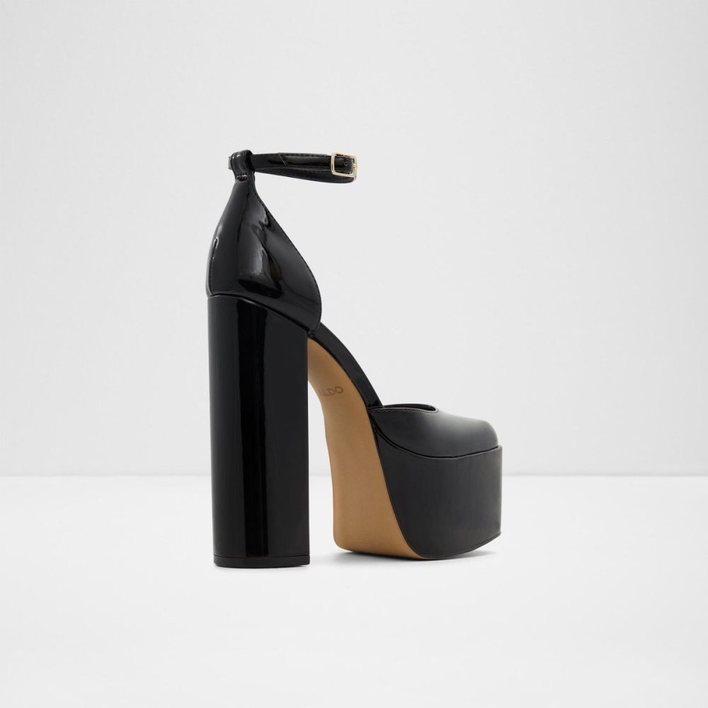 Női Aldo Craybaen Ankle strap heeled shoe - Plateforme Platform Cipő Fekete | 243-WFESLQ