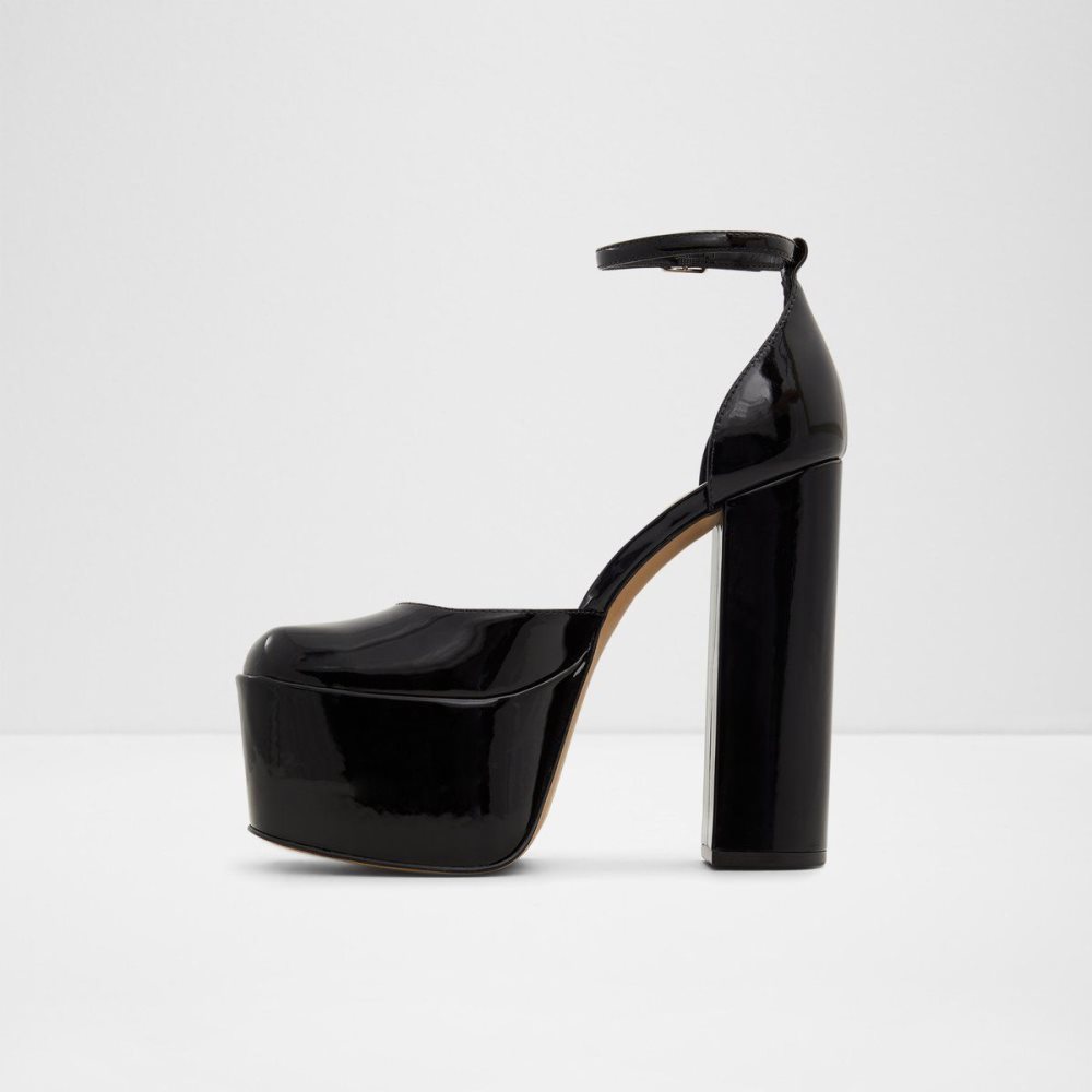 Női Aldo Craybaen Ankle strap heeled shoe - Plateforme Platform Cipő Fekete | 243-WFESLQ