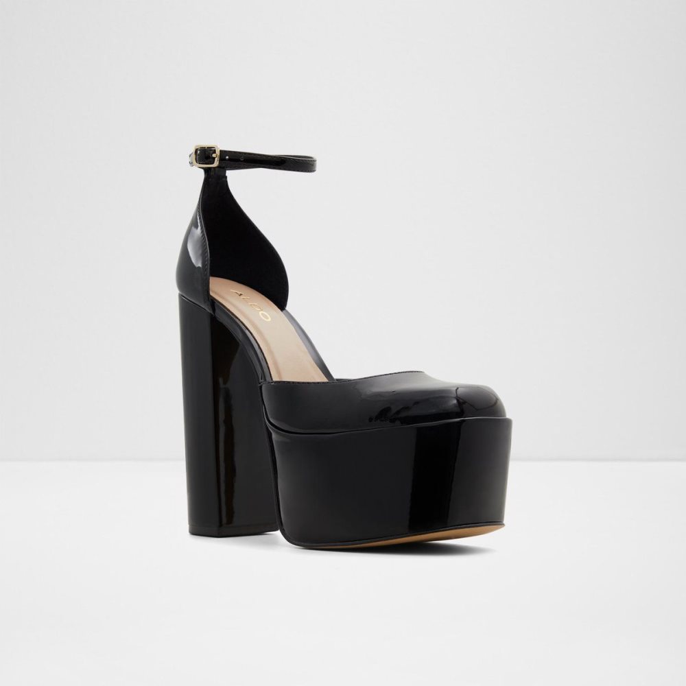 Női Aldo Craybaen Ankle strap heeled shoe - Plateforme Platform Cipő Fekete | 243-WFESLQ