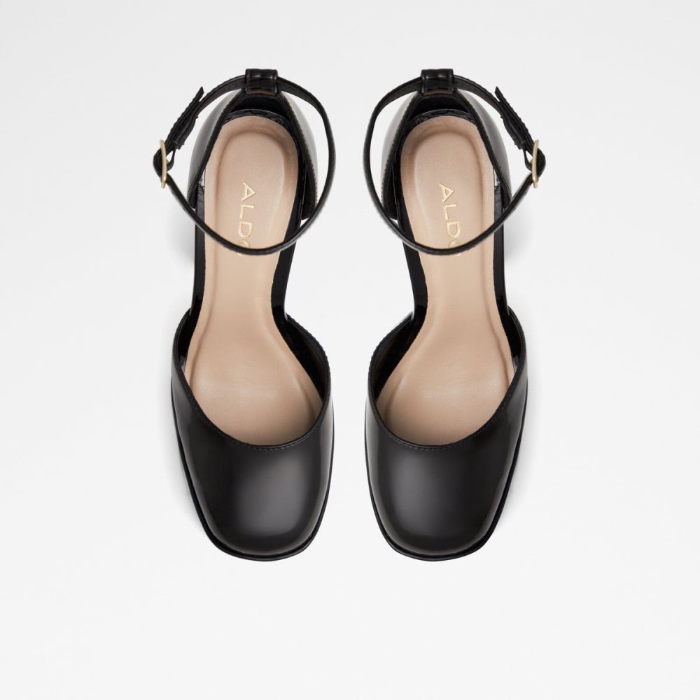 Női Aldo Craybaen Ankle strap heeled shoe - Plateforme Platform Cipő Fekete | 243-WFESLQ