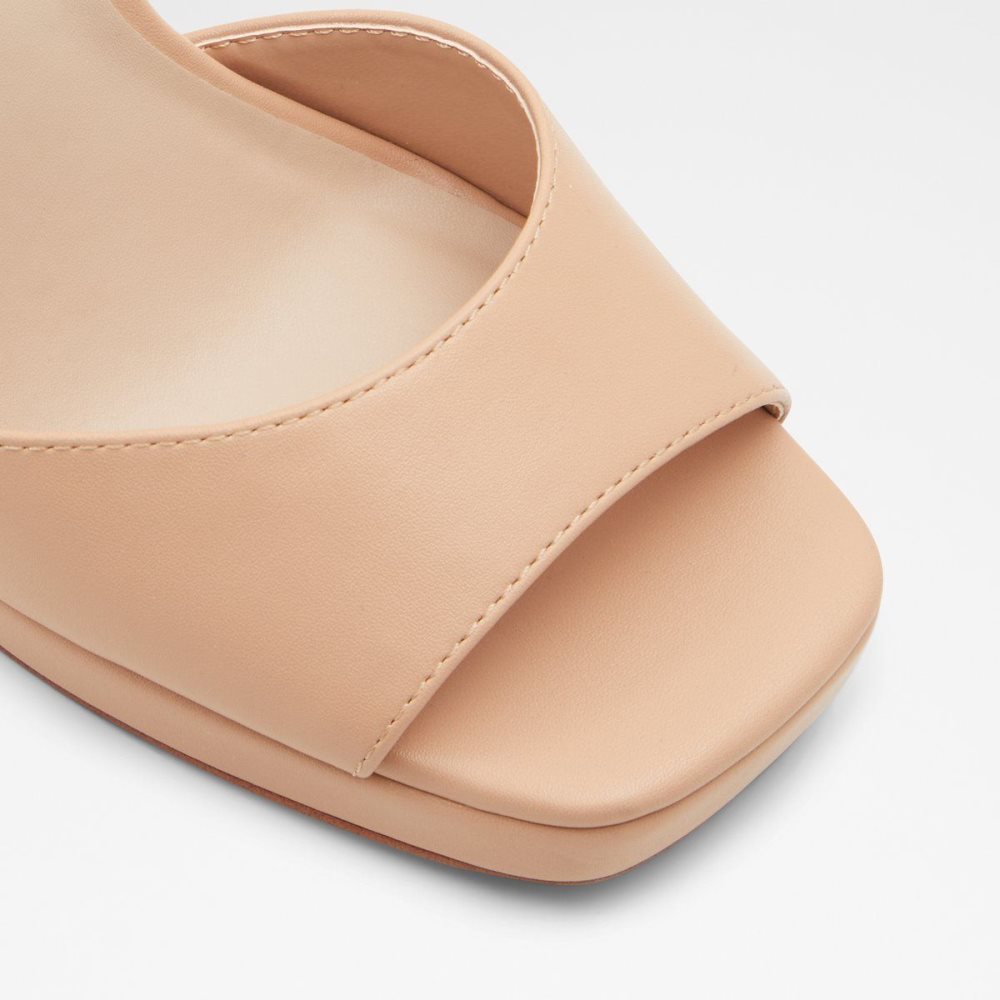 Női Aldo Daphnee Heeled mule - Platform Blokk Sarkú Cipő Bézs | 954-CMSYFZ
