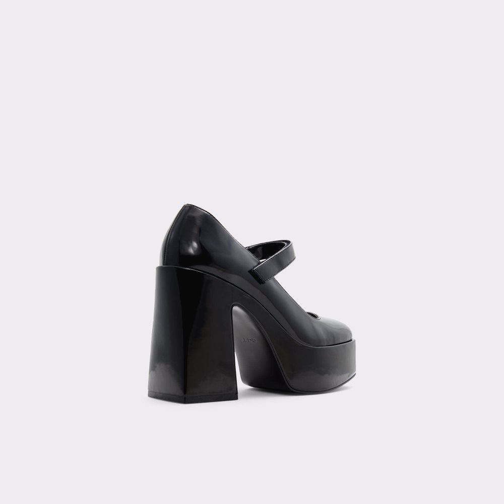 Női Aldo Dorothee Heeled Mary Janes - Plateforme Platform Cipő Fekete | 517-BFQSHY