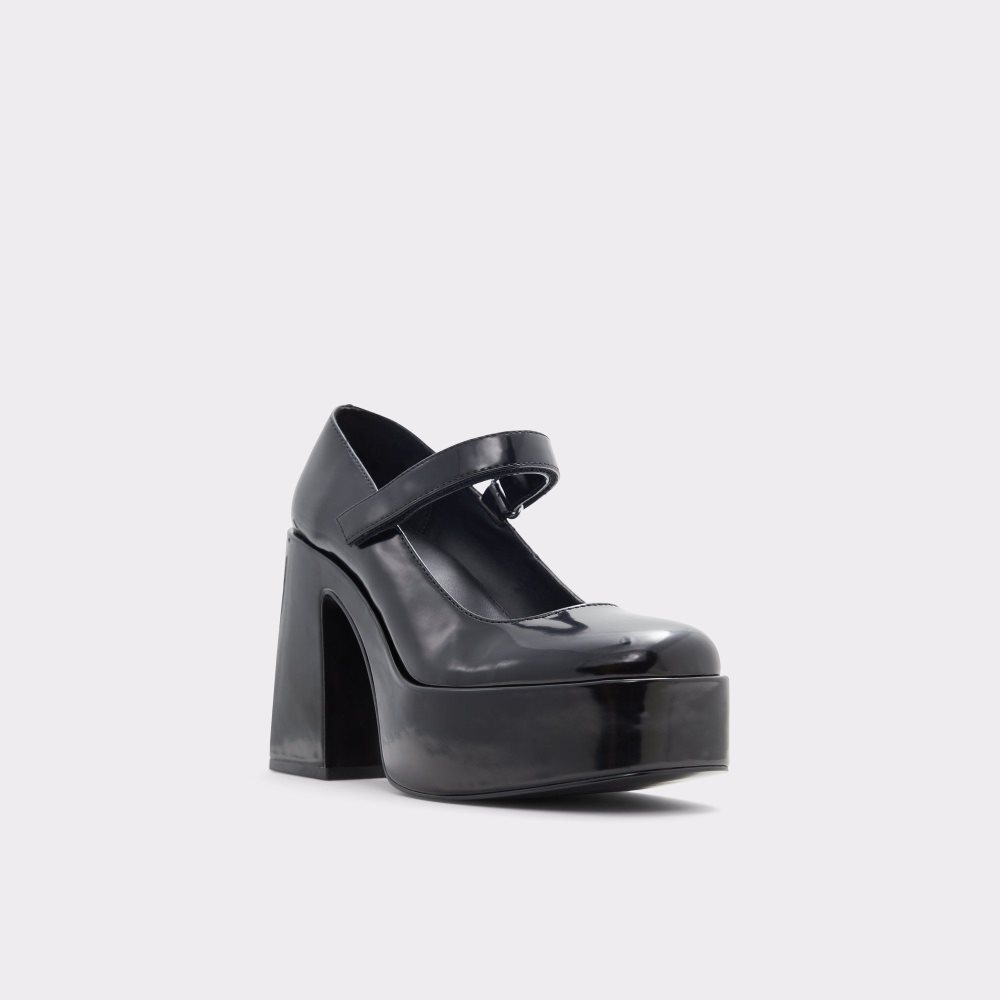 Női Aldo Dorothee Heeled Mary Janes - Plateforme Platform Cipő Fekete | 517-BFQSHY