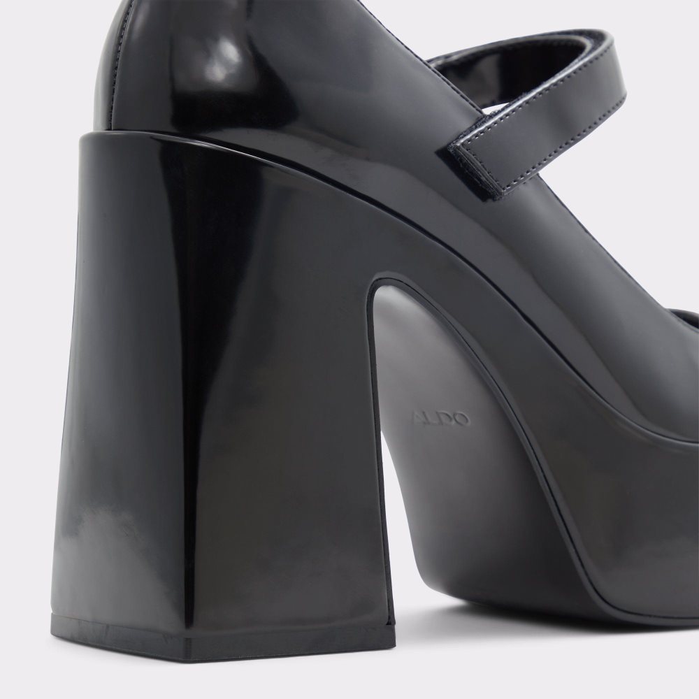 Női Aldo Dorothee Heeled Mary Janes - Plateforme Platform Cipő Fekete | 517-BFQSHY